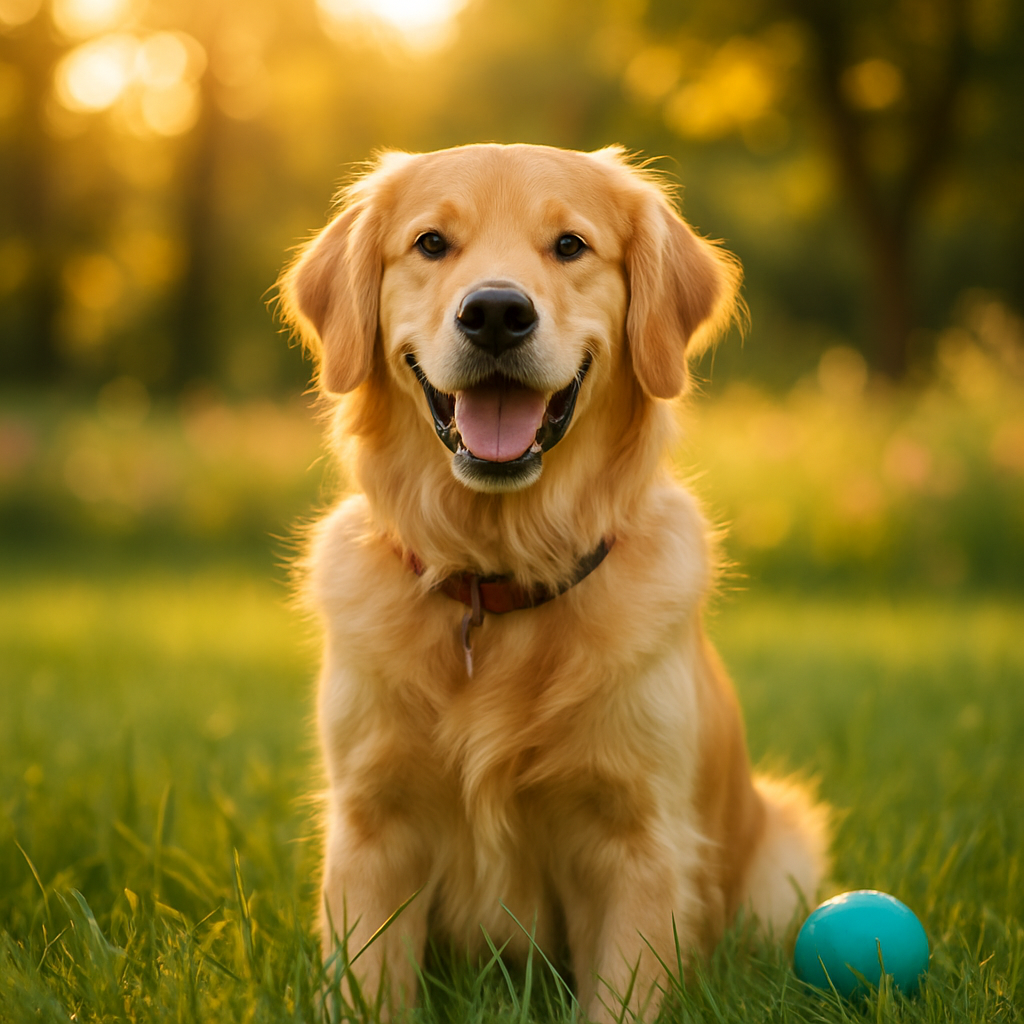 Happy dog with a friendly expression